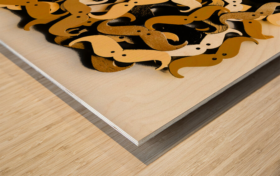 Wooden whiskers Wood print
