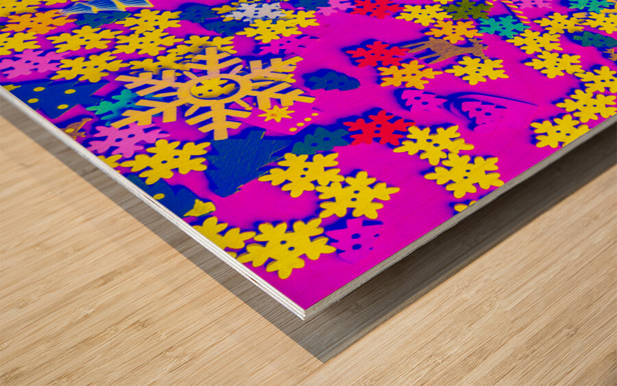 Wooden festivities Wood print