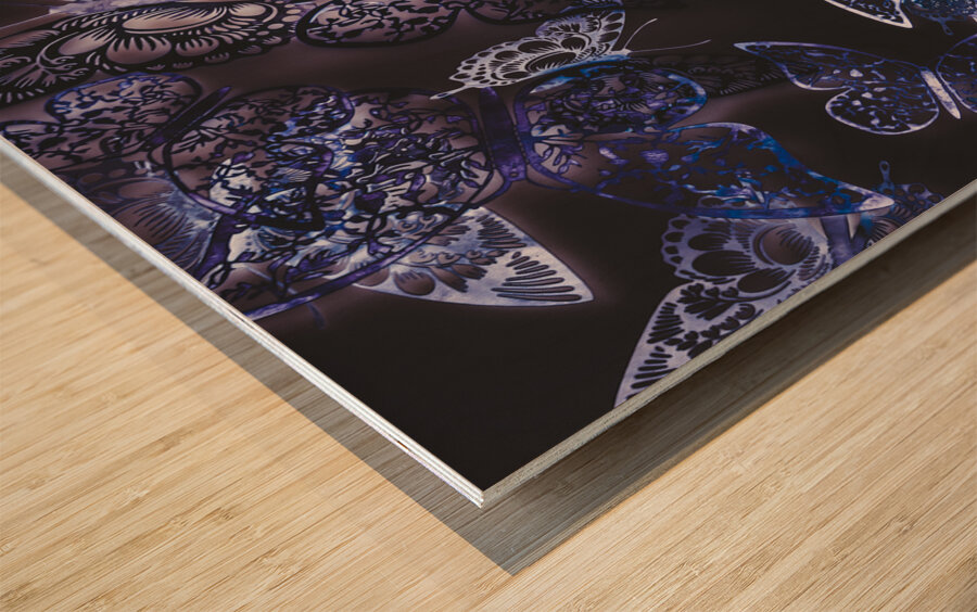 Dance of twilight Wood print