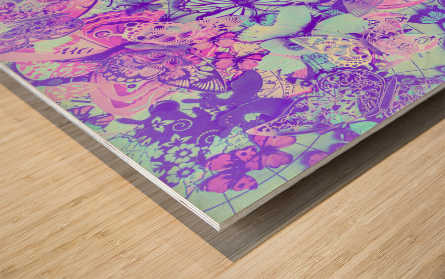 In a pastel dream Wood print