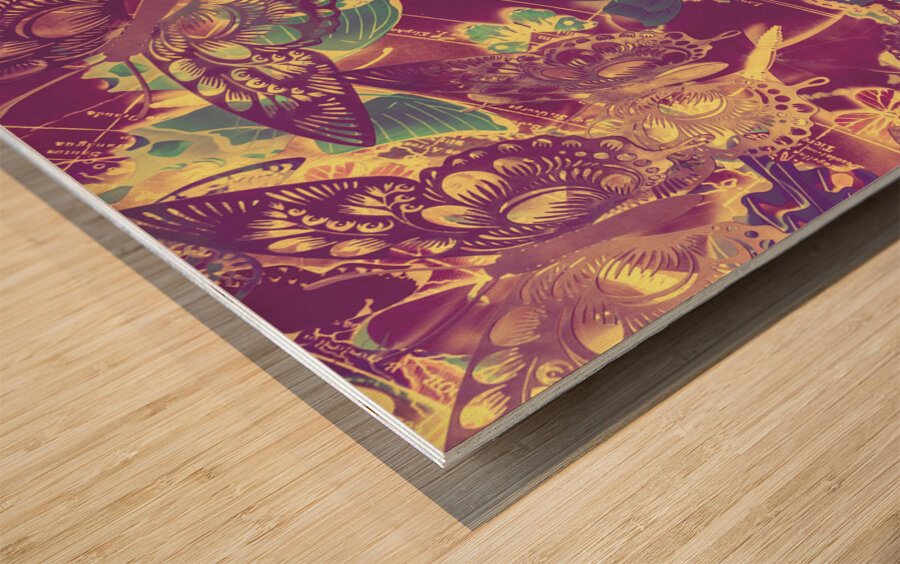 Overlap and intersect  Wood print