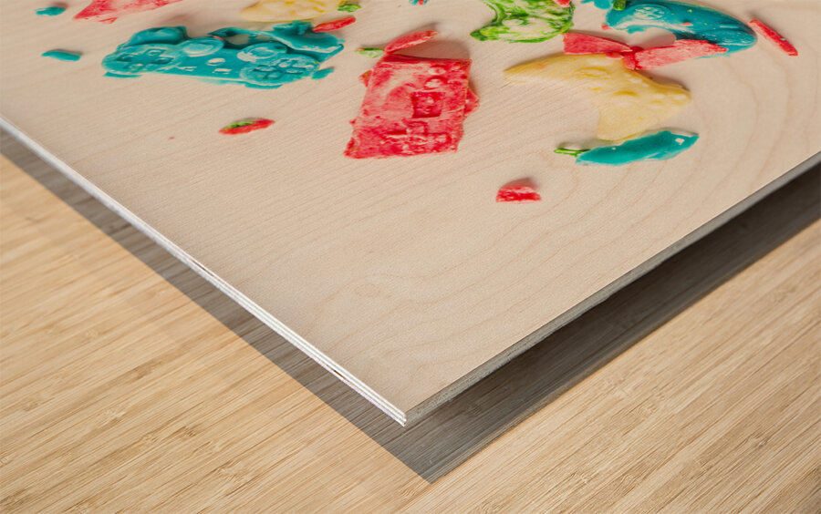 Action packed sweetness Wood print