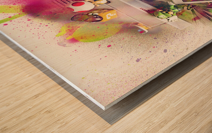 Graffiti gaming Wood print