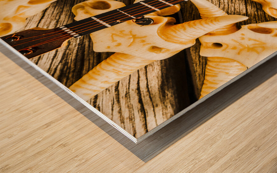 A playout in country music Wood print