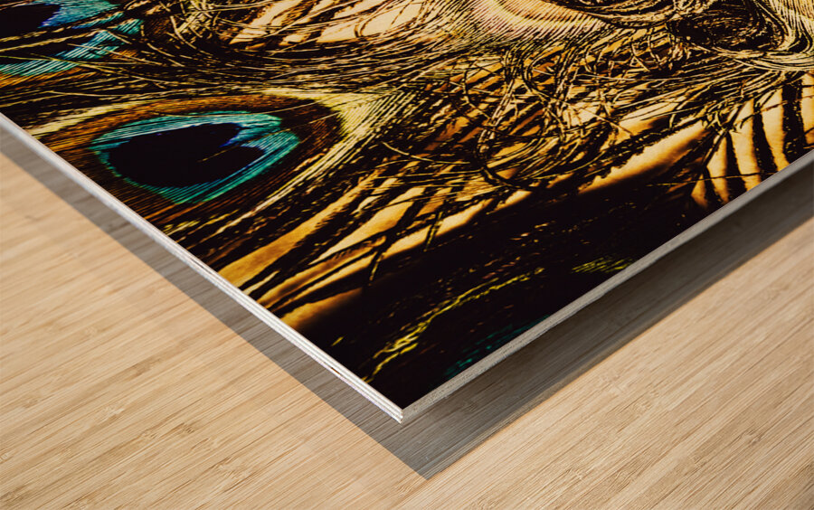 Feathery layers Wood print