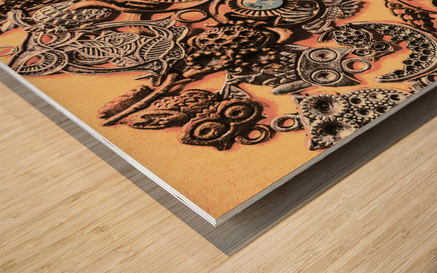 Antique owl consortium Wood print