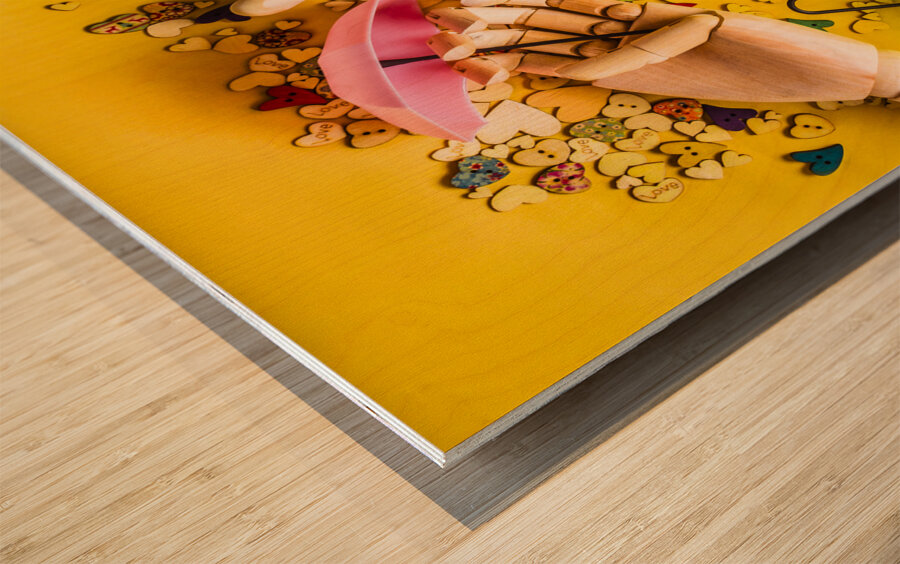 A rain play Wood print