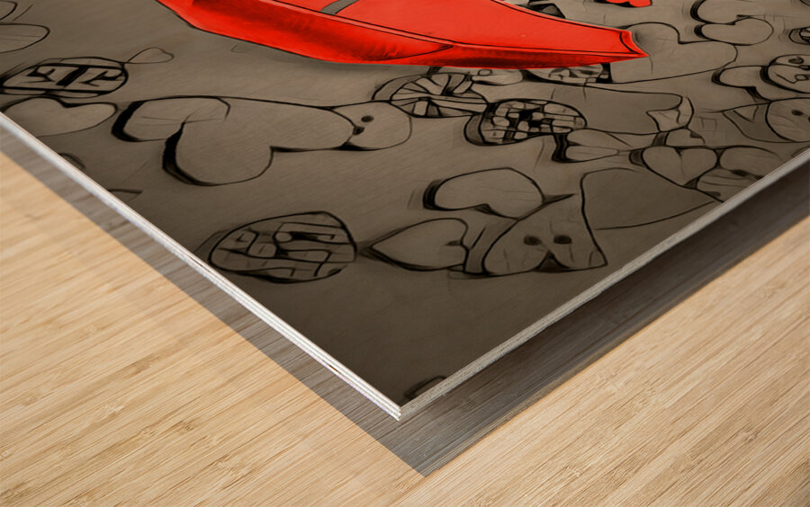 The search Wood print