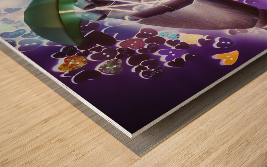 Rain songs in-verse Wood print