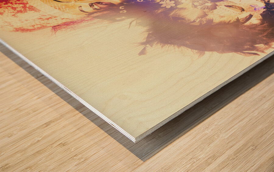 Masquerading in masks Wood print