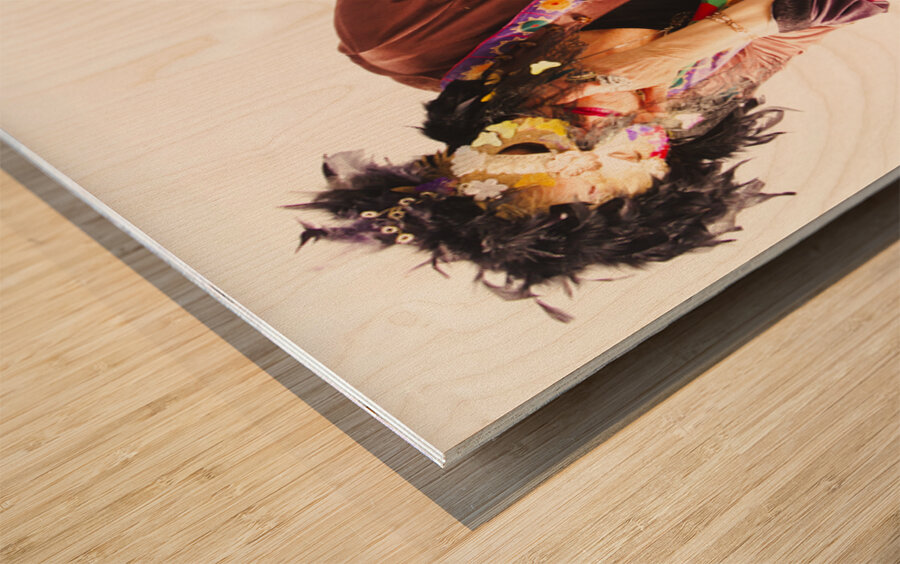 Reflecting a disguise  Wood print