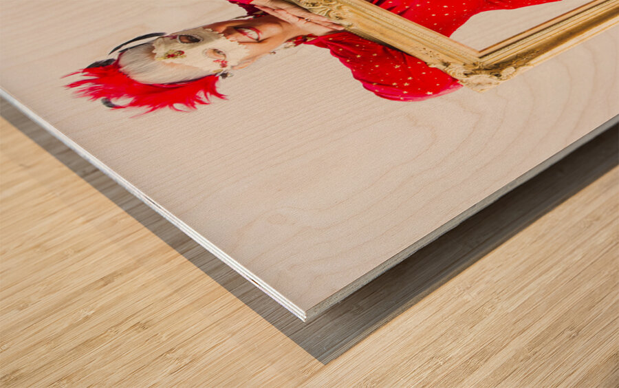 Curating the carnival Wood print