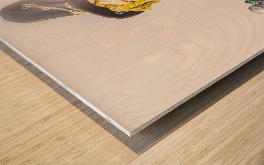 Mad hatters masquerade Wood print