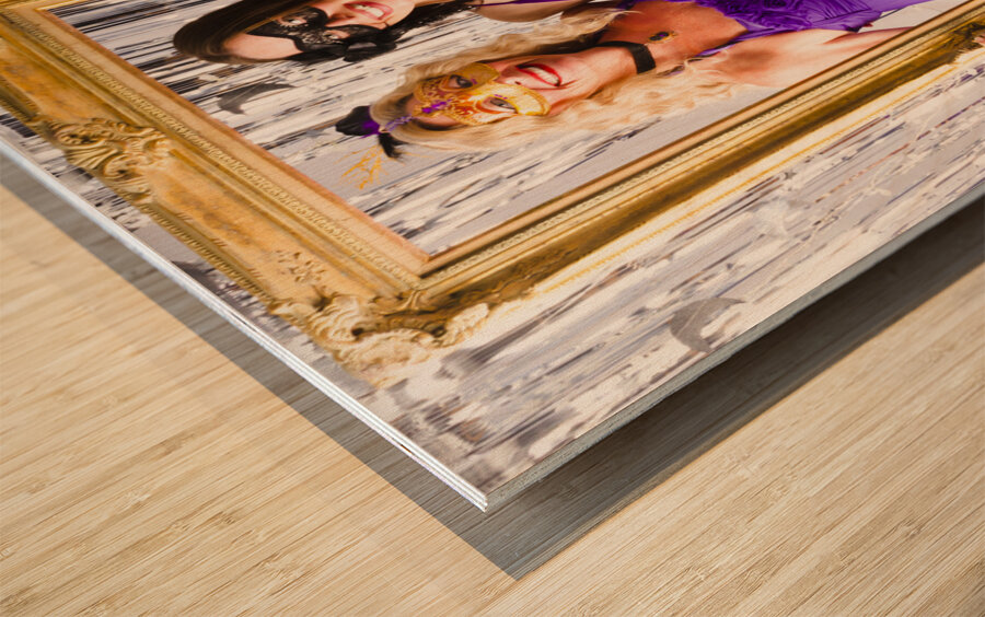 A masquerade moment Wood print