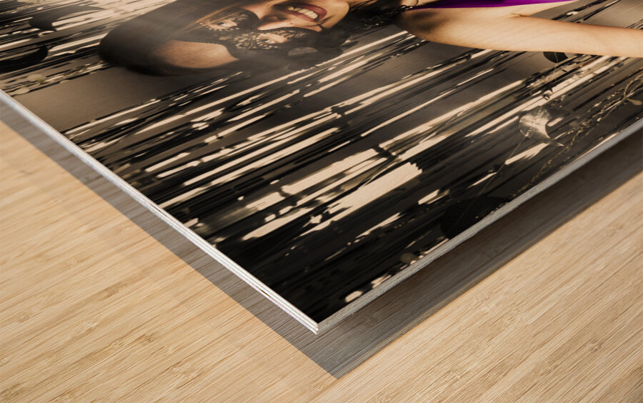 Bathed in stage light Wood print