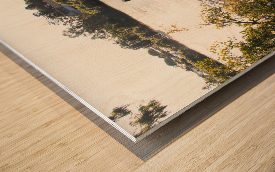 Scenic Waterway Dock Wood print