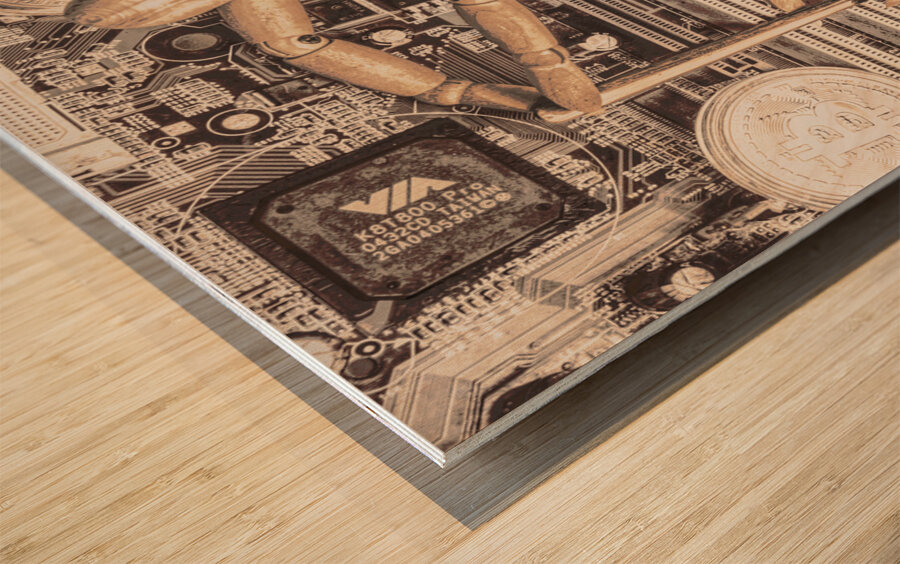 Block heights Wood print