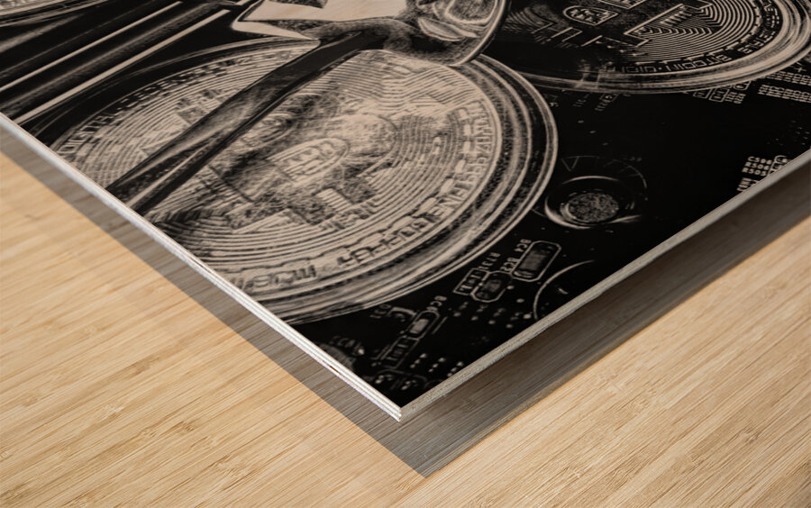 Mining rig Wood print