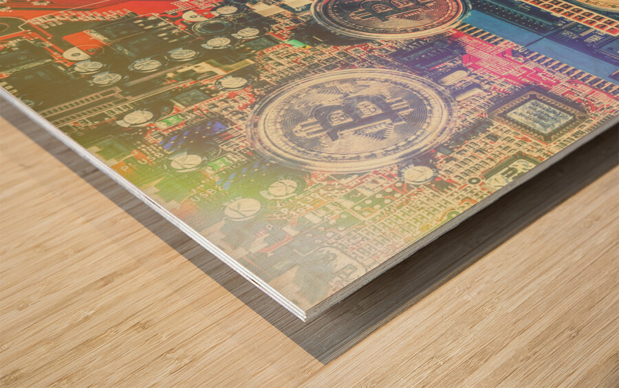 Mannequin making coin Wood print