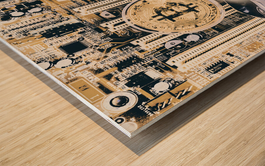 Crypto mine Wood print