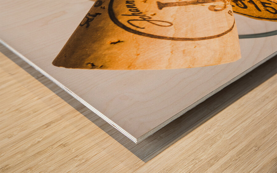 Corks gathering Wood print