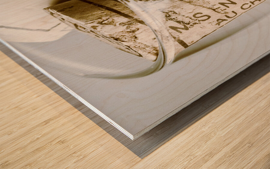 Fine wine glass Wood print