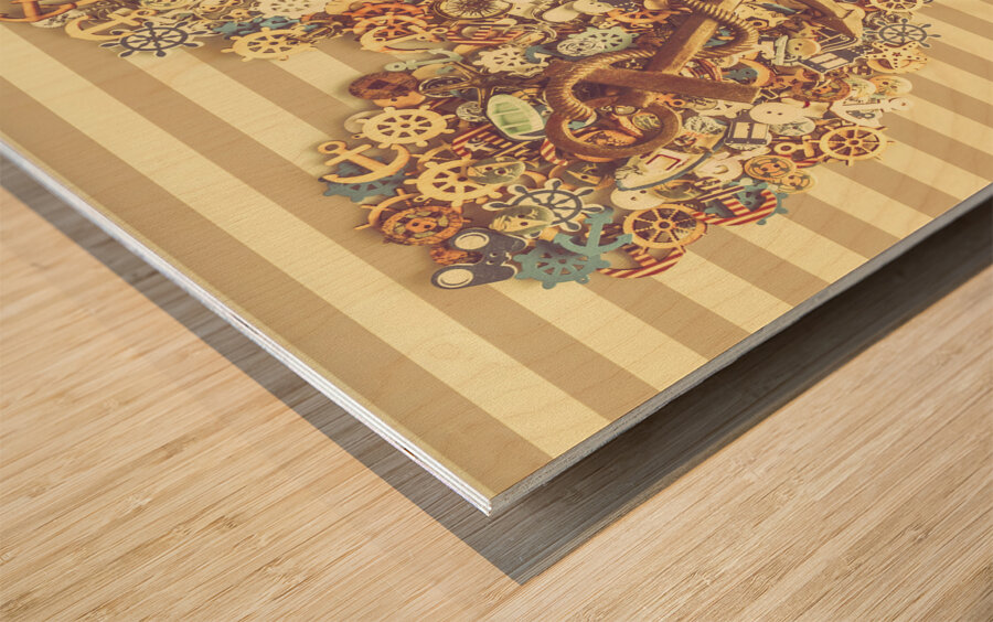 Hooks lines and sinkers Wood print