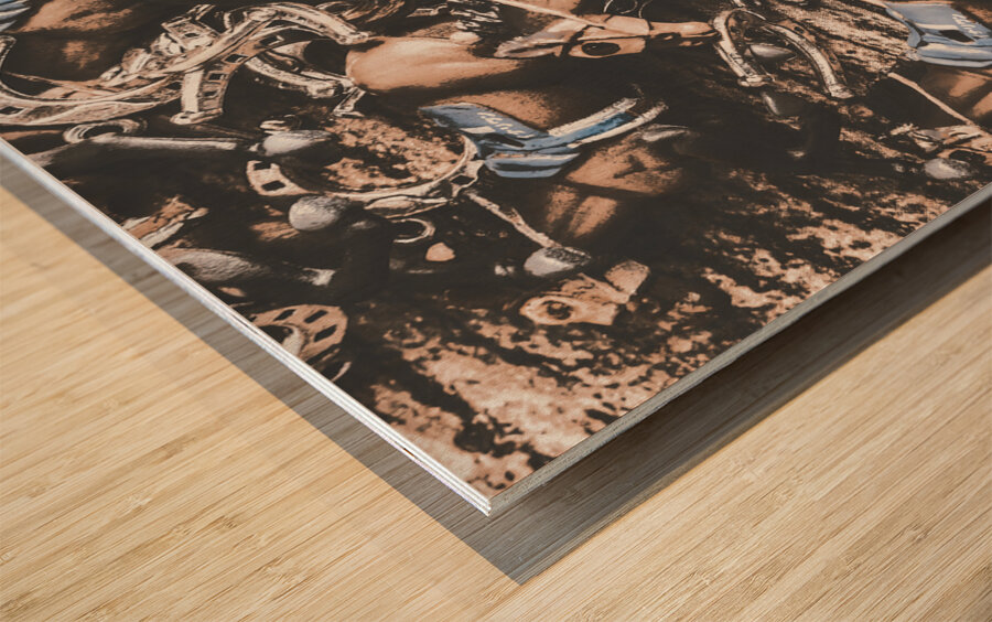 Race tangle Wood print