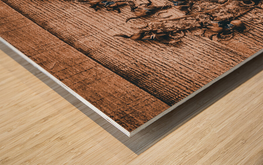 Horseshoe racing Wood print