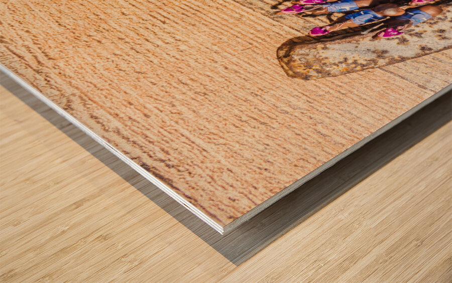 Up on the luck Wood print