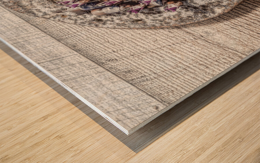 Horse play Wood print