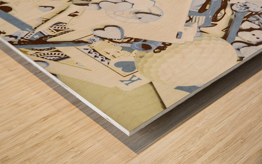 Golf games and romanticism Wood print