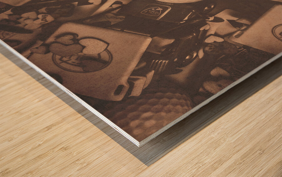 Old golf romance Wood print