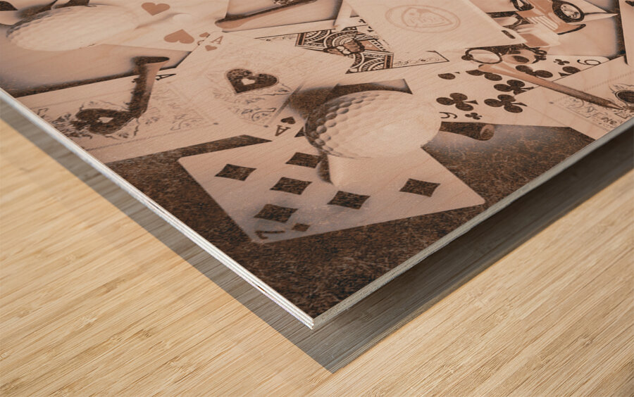 Tee off on the 10th Wood print