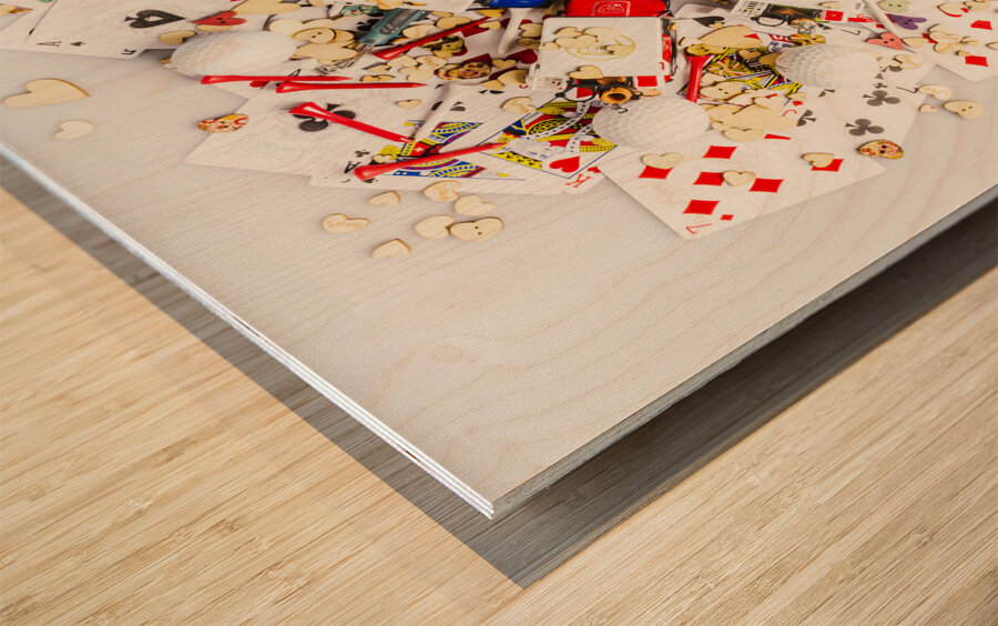 Coursing hearts Wood print