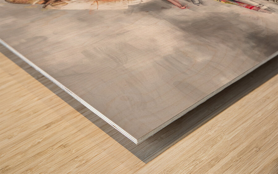 The drawing board Wood print