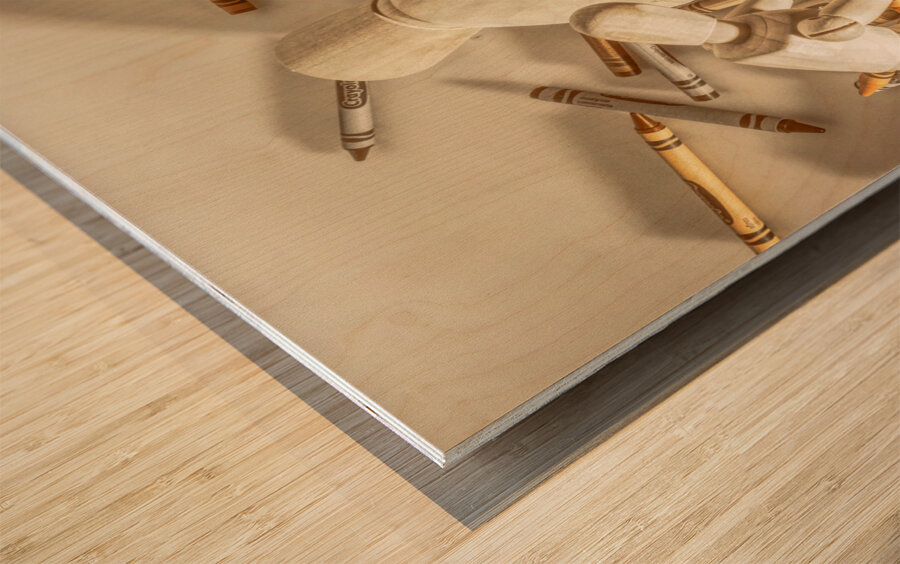 Crayon contemporaries Wood print