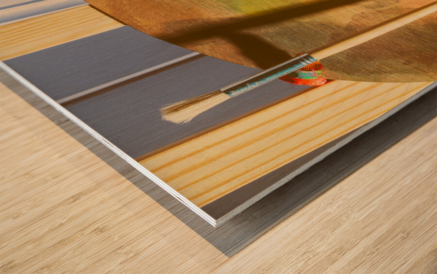 Served on a pallet  Wood print