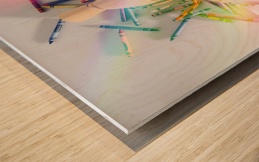 Colouring Wood print