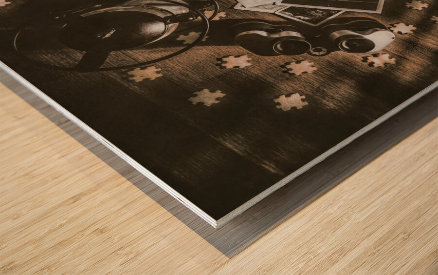 A detective story Wood print