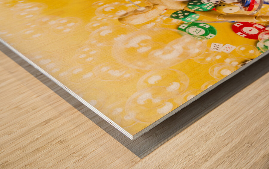 Bubbly bath Wood print