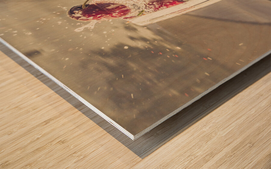 Cherry plonk Wood print