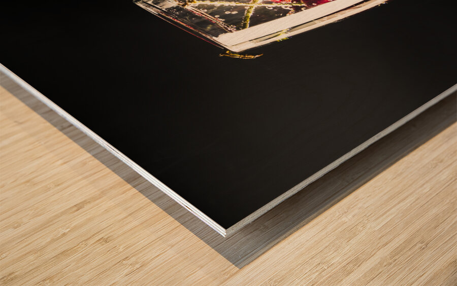 Cherry champagne Wood print