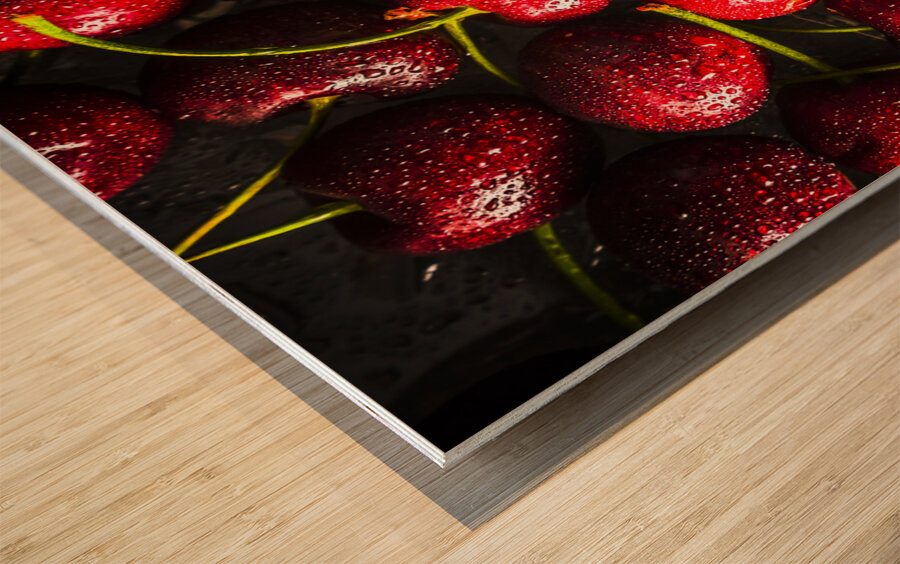 Cherry reds Wood print