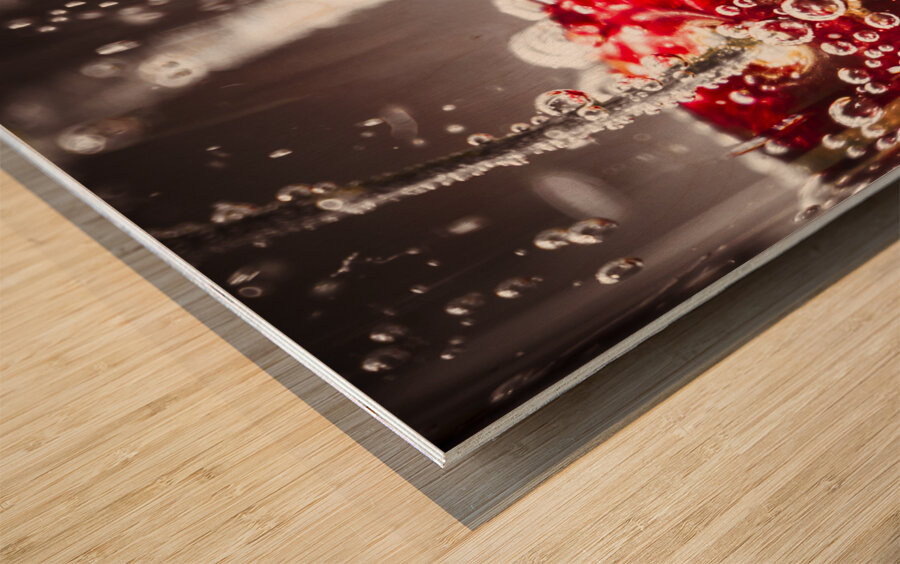 Cherry fizz Wood print