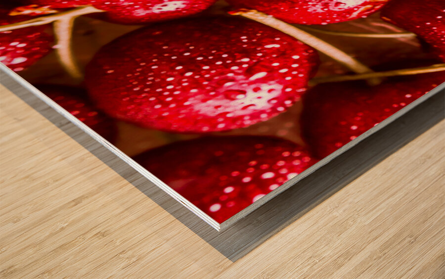Cherry closeups Wood print