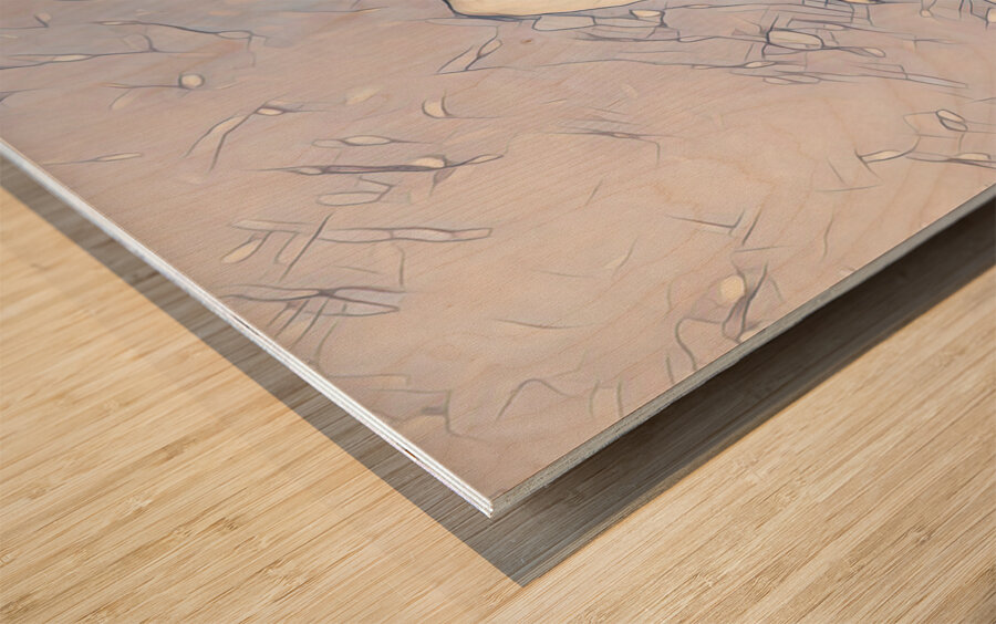 Lines the waters Wood print