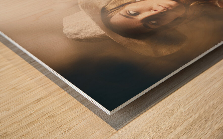 In Mist And Verse Wood print