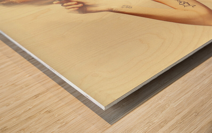 Flares And Shades Wood print