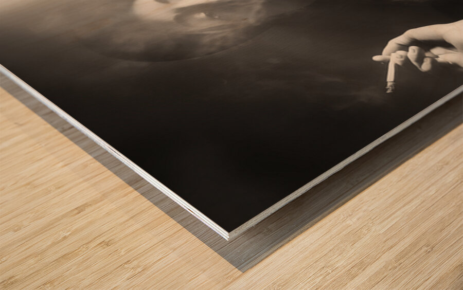 Drama Lit Noir  Wood print